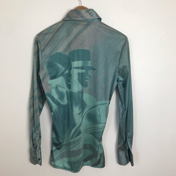 Vintage Other - Vintage Nik Nik 1970’s Retro Nylon Button Down